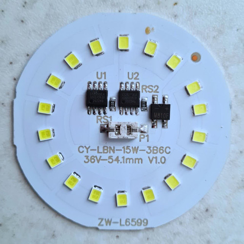 چیپ ال ای دی 15 وات ماژول دی او بی لامپی 220 ولت مستقیم رنگ سفید مهتابی مناسب جهت تعمیر لامپ   chip  dob 15w  220v